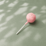 Starbucks Birthday Cake Pop with pink icing and white sprinkles