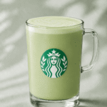 Starbucks Caramel Protein Matcha with steamed protein milk