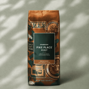 Starbucks Decaf Pike Place Roast Whole Bean Coffee 1 lb