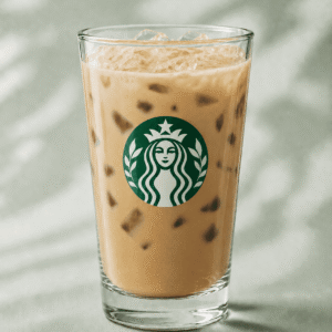 Starbucks Iced Caramel Protein Latte with espresso and protein milk