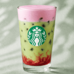 Starbucks Iced Double Berry Matcha with strawberry and raspberry cream