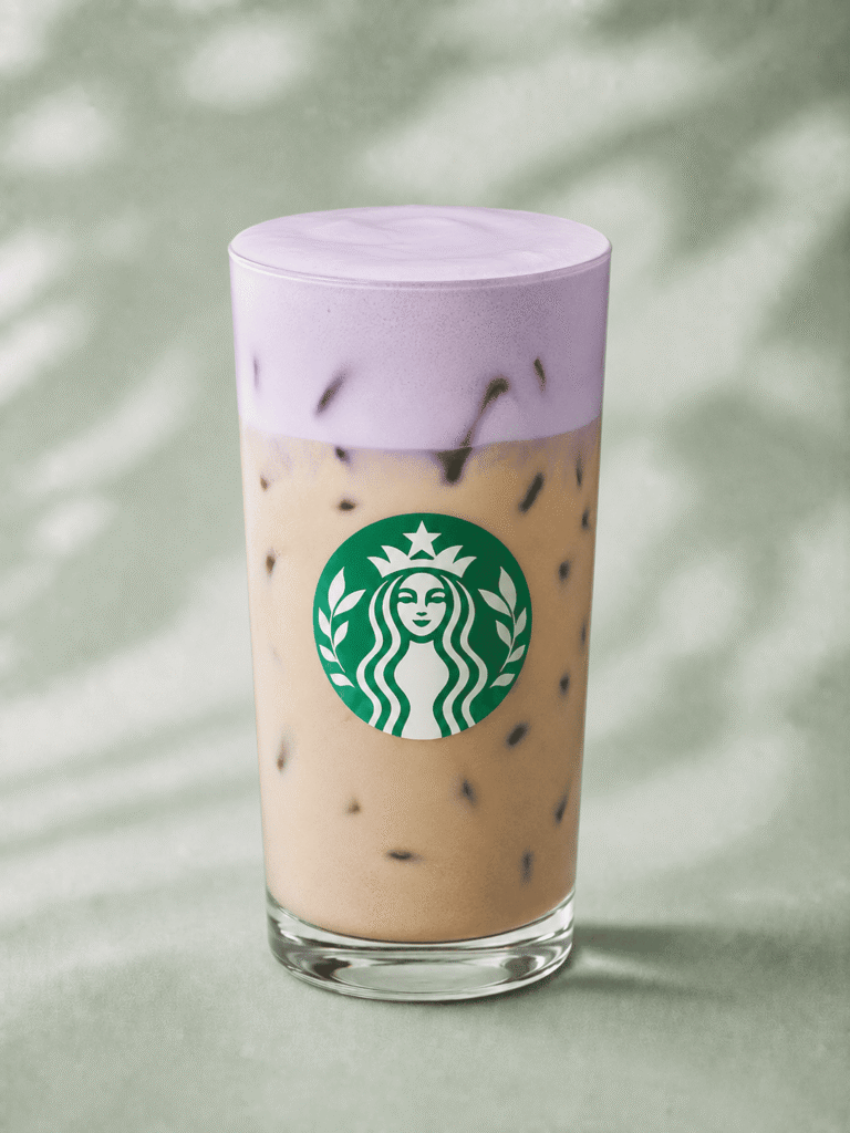 Starbucks Iced Lavender Cream Chai with lavender cold foam