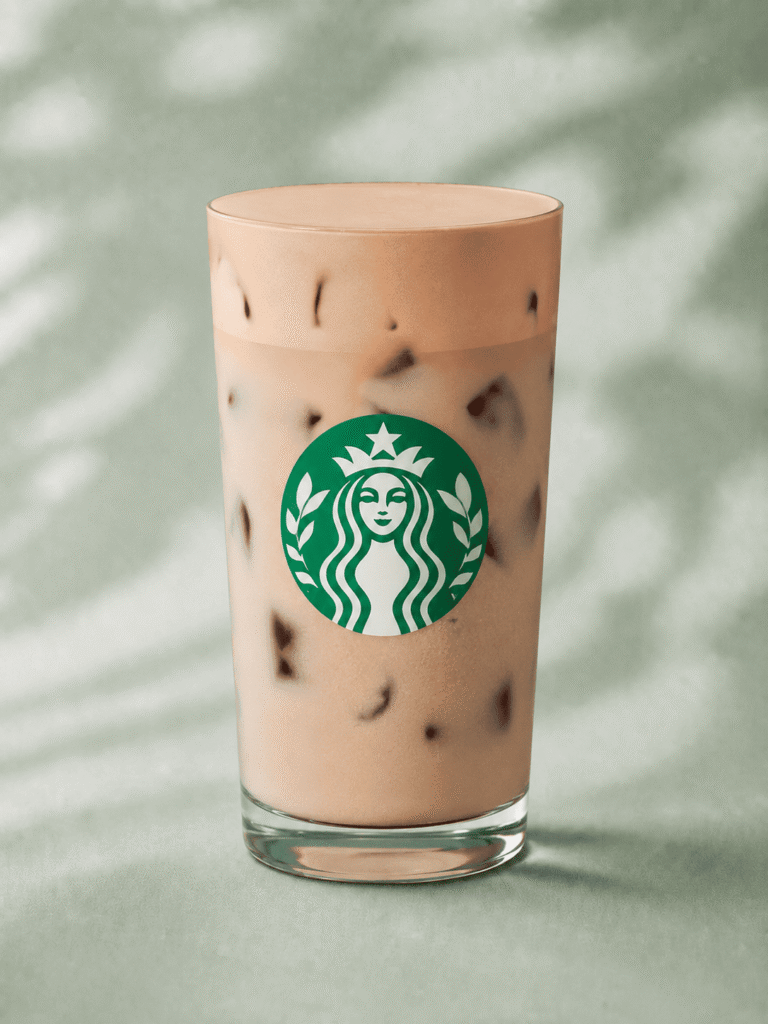 Starbucks Iced Orange Cream Chai with orange cream cold foam