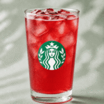 Starbucks Iced Passion Tango Tea with hibiscus and ice