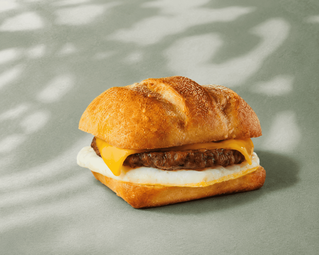 Starbucks Impossible Breakfast Sandwich with egg and cheddar
