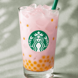 Starbucks Island Colada Drink with coconutmilk and tropical fruit pearls