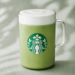 Starbucks Matcha Latte with steamed milk and green tea