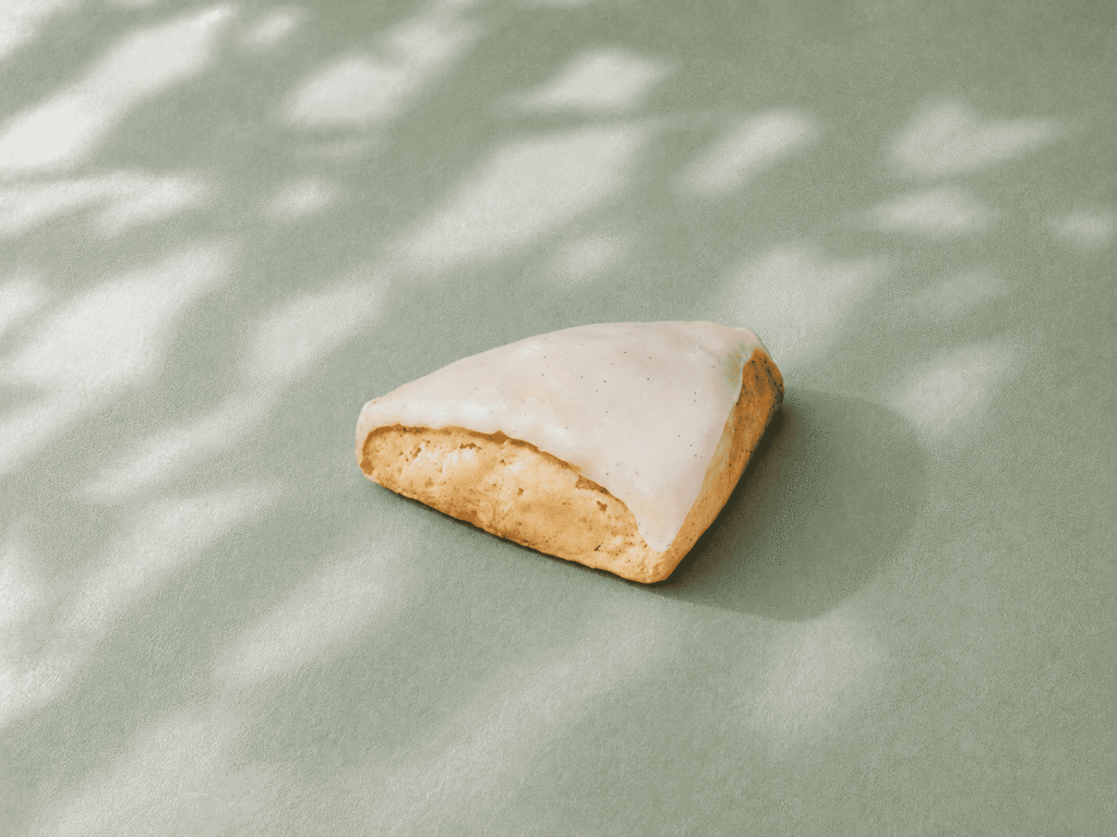 Starbucks Petite Vanilla Bean Scone with vanilla glaze