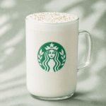 Starbucks Pistachio Crème with steamed milk and pistachio flavor