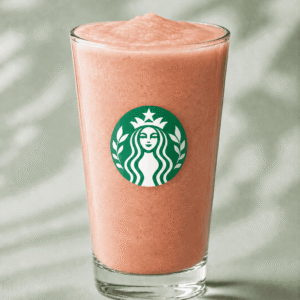 Starbucks Strawberry Lemonade blended with ice