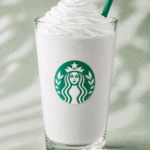 Starbucks Vanilla Bean Crème Frappuccino with whipped cream