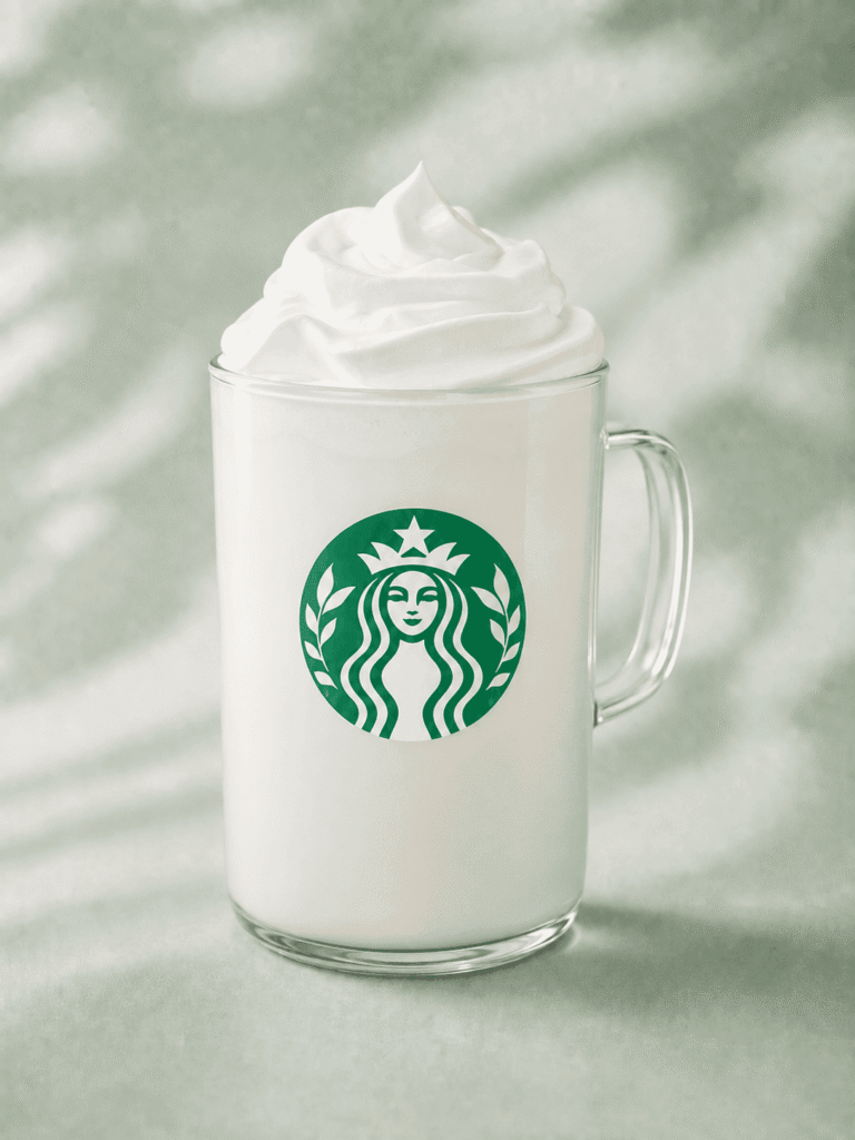 Starbucks Vanilla Crème with steamed milk and whipped cream